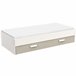 Gaveta de cama arrumada Branco/ Bege
