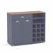 Asfeld Buffet Rack para garrafas de cozinha móveis auxiliares Cinza