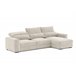 Chaise longue LANDON conversível em cama reversível Bege