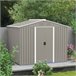 Abrigo de Jardim Aço Galvanizado e PP Outsunny Cinza
