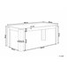 Beliani Mesa de refeições para 6 pessoas VITON 90x180 Castanho