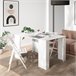  Mesa de consola extensível até 140 cm - 78 x 90 x 50 cm 140 Branco