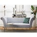 Beliani Chaise longue Terciopelo NANTILLY Azul Marino