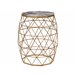 Beliani Mesa de apoio HALSEY 43x43 Dourado