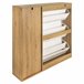 Sapateira MONTBLANC 112x105x23,5cm carvalho e cor branca Branco