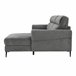 Chaise longue com cama ELIA Cinza