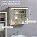 Armário Casa de Banho de Parede Melamina de Madeira kleankin 60 Branco