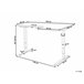 Beliani Escritorio ajustable DESTINES 160x109 Branco/ Preto