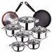 Bateria de cozinha 12 peças com jogo de patch Multicor