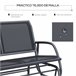 Banco Baloiço Metal e Tecido de Textilene Outsunny 120x70 Preto