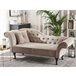 Beliani Chaise longue versão à esquerda Veludo LATTES Azul/ Verde