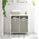 Cesto para roupa suja com 2 compartimentos BZR57-W SoBuy Branco