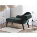 Beliani Chaise longue versão à direita Veludo BIARRITZ Verde Escuro