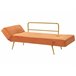 Beliani Sofá-cama Veludo SAARELA Laranja