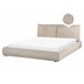 Beliani Cama com estrado Bombazine VINAY 176x233 Bege