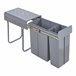 Caixote do lixo extraível Froland capacidade 1 x 20 L + 1 x 10 L Cinza