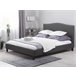 Beliani Cama com estrado Poliéster MONTPELLIER 191x214 Cinza Escuro