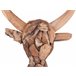 Beliani Figura de pared BULL HEAD Castanho