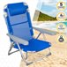 Pack económico 2 cadeiras de praia Gomera cadeiras de praia multiposição anti-tombamento c/ almofada 48x60x90 cm Aktive Cinza
