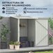 Abrigo de Armazenamento Aço Galvanizado Outsunny Cinza