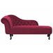 Beliani Chaise longue versão à esquerda Veludo NIMES Vermelho