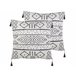 Beliani Almofada decorativa SCHEFFLERA 45x45 Branco/ Preto