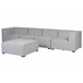 Beliani Conjunto lounge AREZZO Cinza Claro
