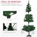 Árvore de Natal Plástico e Aço HOMCOM Verde