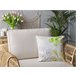 Beliani Almofada decorativa PEPEROMIA Branco