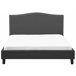 Beliani Cama com estrado Poliéster MONTPELLIER 191x214 Cinza Escuro