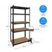 Pack 2 Prateleiras Modulares com 5 Prateleiras Ajustáveis ​​O91 Preto