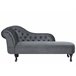 Beliani Chaise longue versão à esquerda Veludo NIMES Azul/ Verde