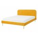 Beliani Cama com estrado Veludo FLAYAT 153x215 Amarelo