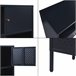 Aparador de aço Janakkala com 2 portas Preto