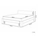 Beliani Cama com estrado Pinho ROYAN 167x207 Branco