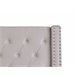 Beliani Cama com armazenamento Veludo LUBBON 190x217 Cinza Claro