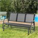 Banco de Balanço metal, tecido textilene Outsunny Preto