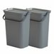 Recipientes para reciclagem Cinza