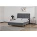 Cama MAJESTIC 150x190 cm cinza Cinza