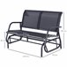 Banco Baloiço Metal e Tecido de Textilene Outsunny 120x70 Preto