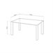  Mesa de jantar Valya 150x90 Transparente