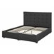 Beliani Cama com armazenamento Poliéster ROCHELLE 153x213 Cinza Escuro