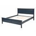 Beliani Cama com estrado Pinho OLIVET 148x208 Azul