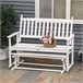 Banco Baloiço Jardim madeira de Álamo Outsunny 125x68 Branco
