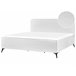 Beliani Cama com estrado Bouclé VALOGNES 192x220 Branco