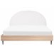 Beliani Cama com estrado Poliéster MILLAY 196x211 Branco/ Bege