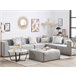 Beliani Conjunto lounge AREZZO Cinza Claro