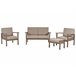 Beliani Conjunto lounge Madeira de acácia com certificado FSC® MANILA Castanho