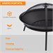 Braseiro de Exterior Metal Outsunny Preto