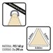 Toldo de sombra triangular Aktive Garden cor creme Creme